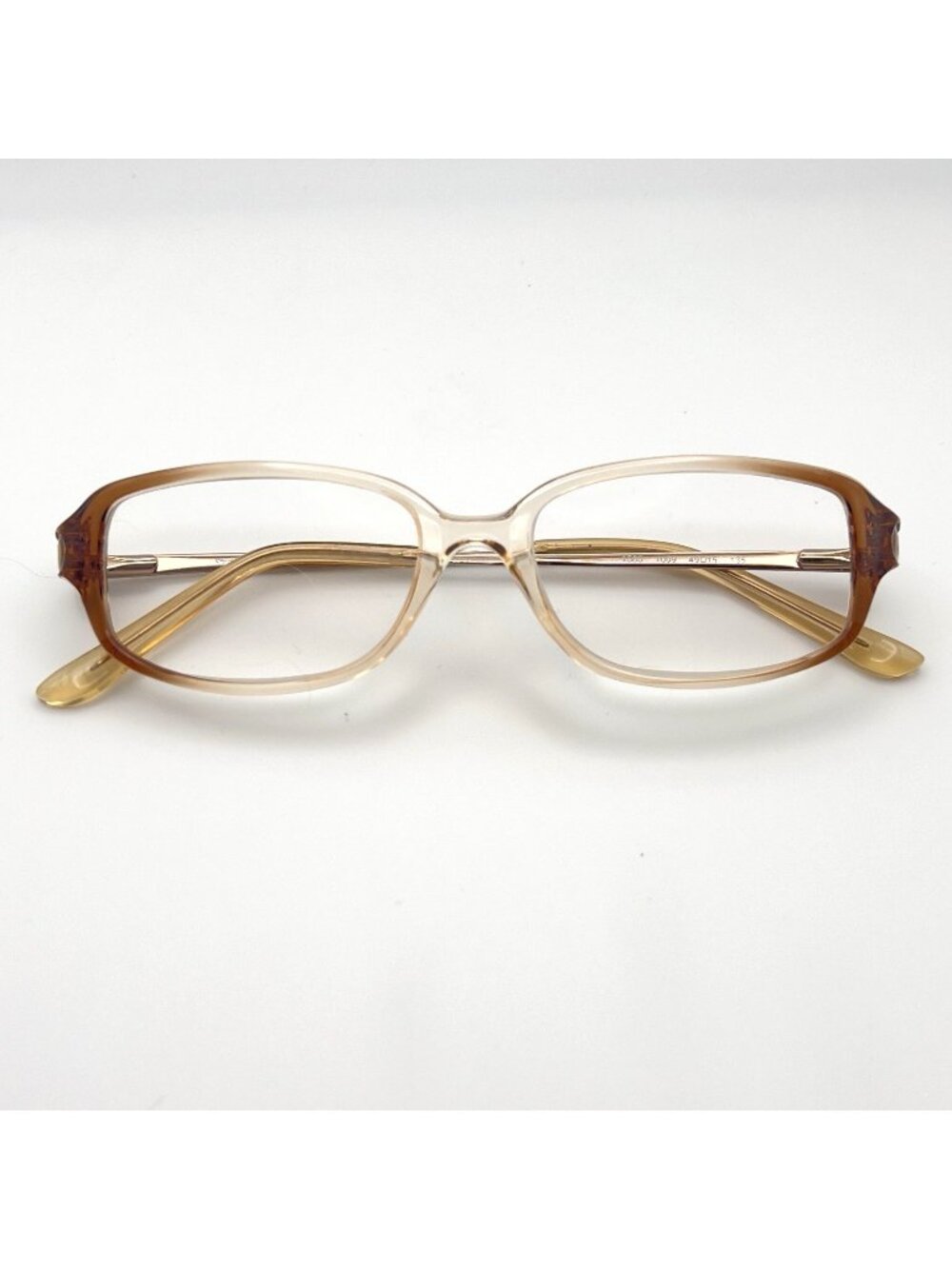 Sferoflex 1565 1009 Women Eyeglass Frames Brown Gold Clear Oval Round 49-15-135